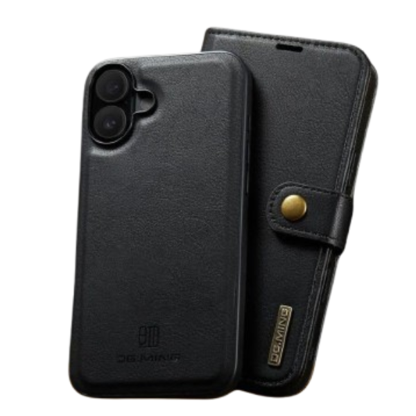 iPhone 16 Leather Flip Wallet Folio Cover